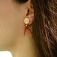 Boucles d’oreilles « Nénuphar » en Corail Corse