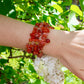 Bracelet « Triple Gemme » Cornaline et Swarovski