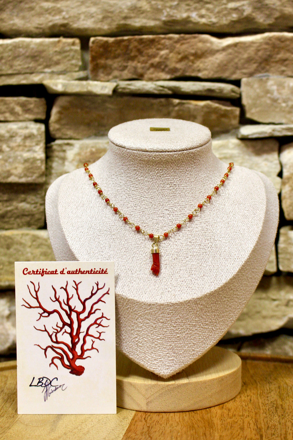 Collier « Héritage » Corail de Bonifacio