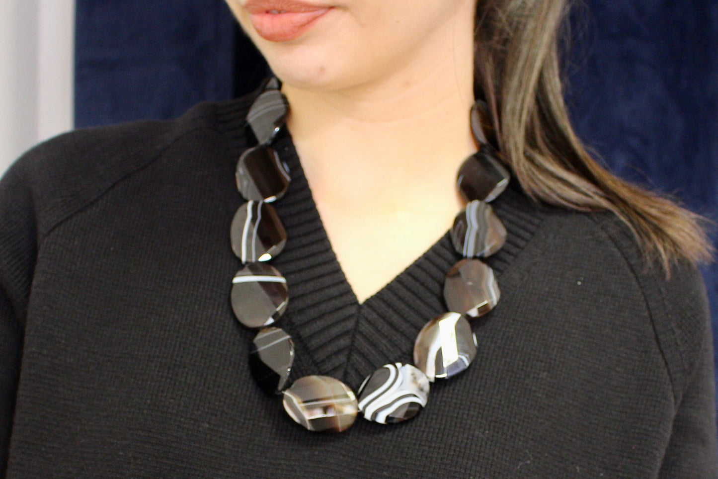 Collier Bouclier en Agate