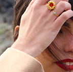 Bague « Macchja » en corail de Bonifacio