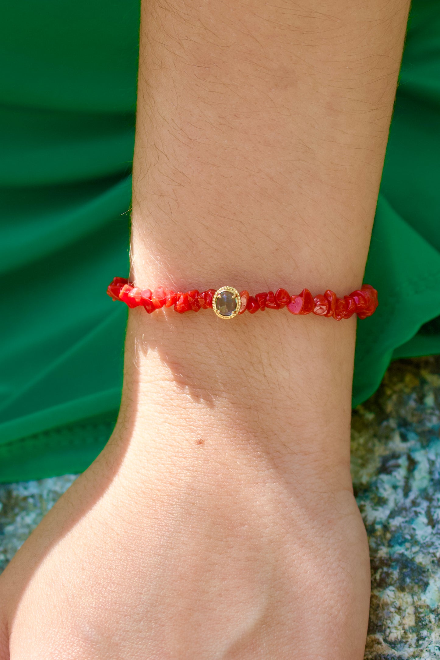 Bracelet "Palma" en Corail Corse de Bonifacio