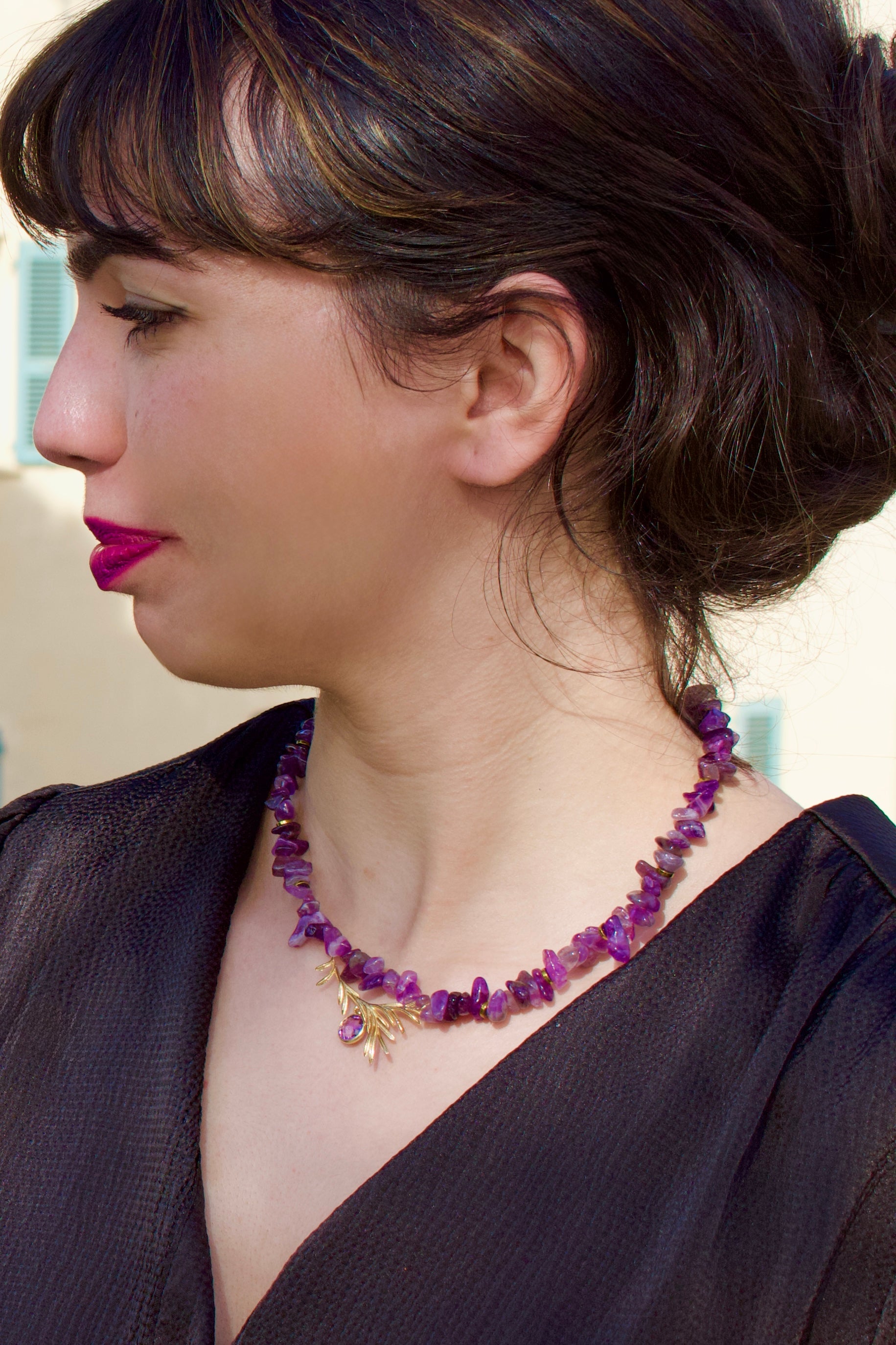 Collier « Diadème » en Amethyste