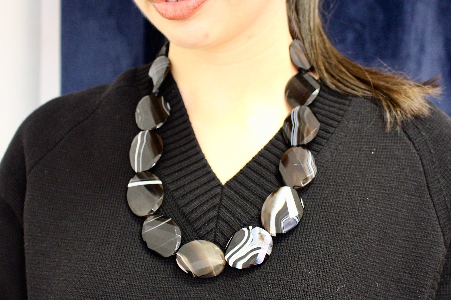 Collier Bouclier en Agate