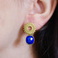 Boucles d’oreilles Tournesols en Lapis-lazuli