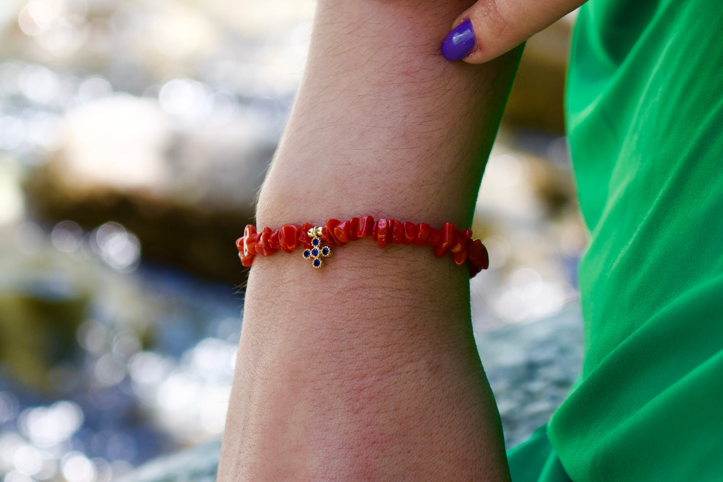 Bracelet "Stagnolu" en Corail Corse de Bonifacio