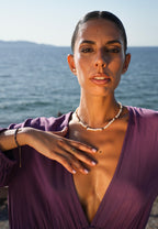 Collier « Baroque » perles de culture et Saphir