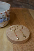 Boucles d’oreilles « Cascade » Corail de Bonifacio