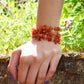 Bracelet « Triple Gemme » Cornaline et Swarovski