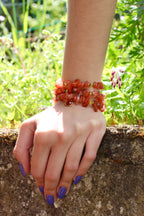 Bracelet « Triple Gemme » Cornaline et Swarovski