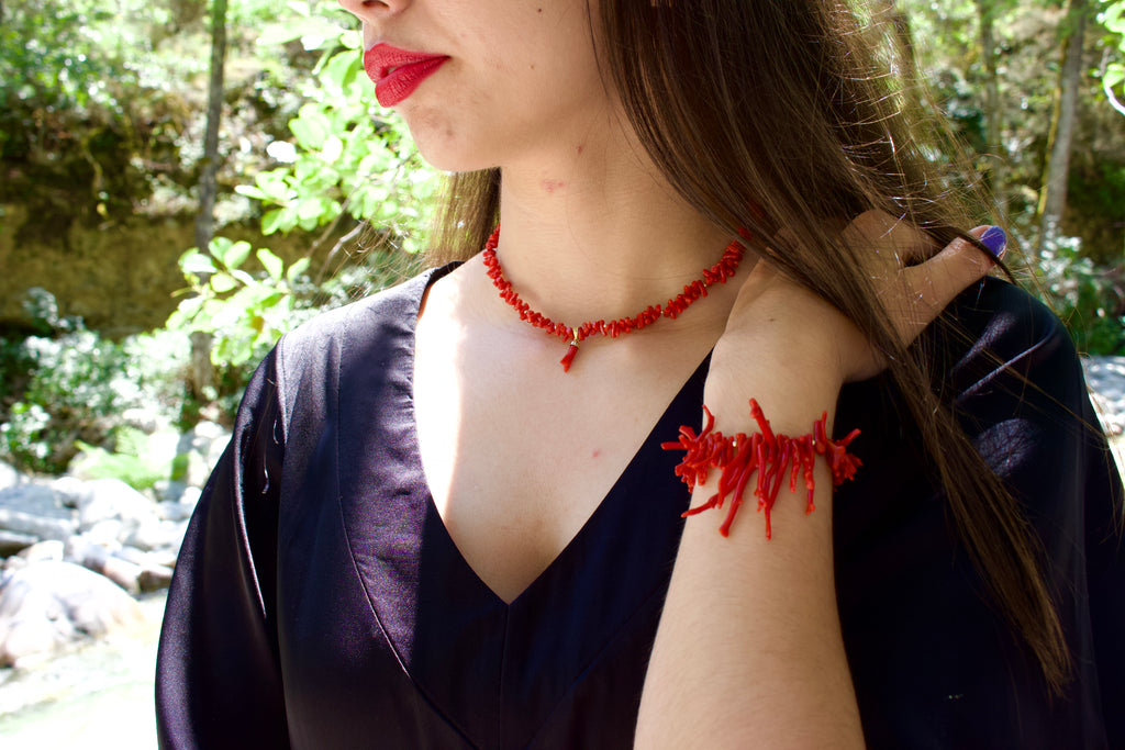 Collier « Sperone » en corail Corse