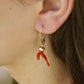 Boucles d’oreilles « Salvatica » en Corail Corse et Or laminé