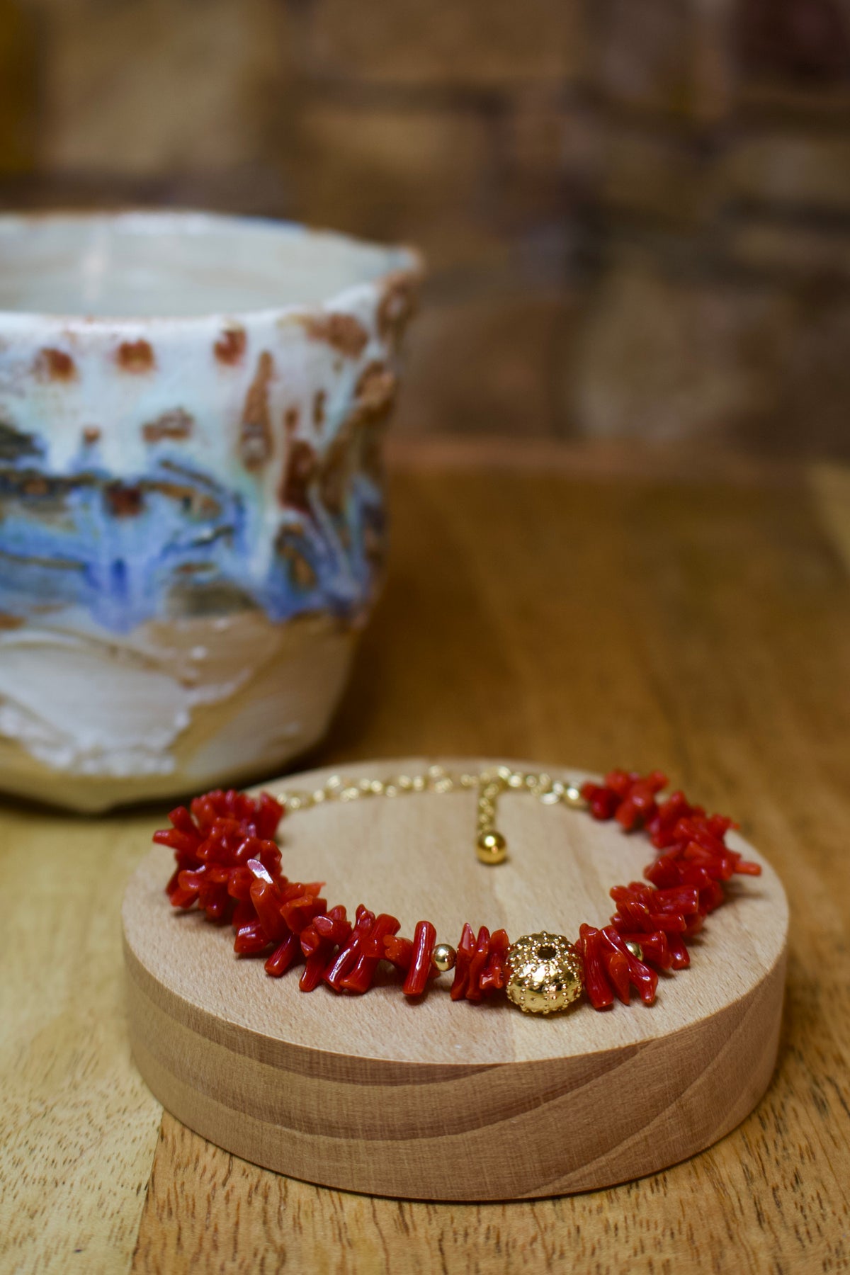 Bracelet « Oursin » Corail de Bonifacio