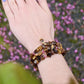 Bracelet « Triple Gemme » Œil de tigre et Swarovski