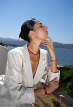 Boucles d’oreilles « Cascade » Corail de Bonifacio