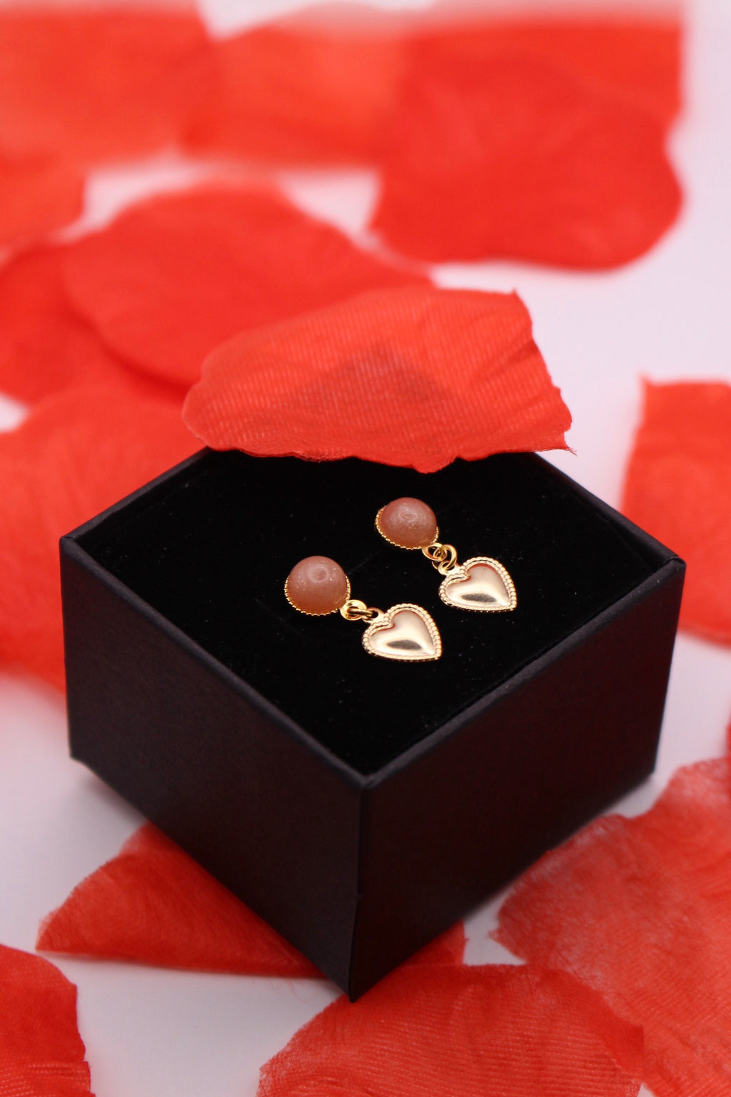 Boucles d’oreilles « Union » pierre de Soleil