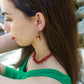 Boucles d’oreilles « Salvatica » en Corail Corse et Or laminé
