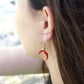 Boucles d’oreilles « Salvatica » en Corail Corse et Or laminé