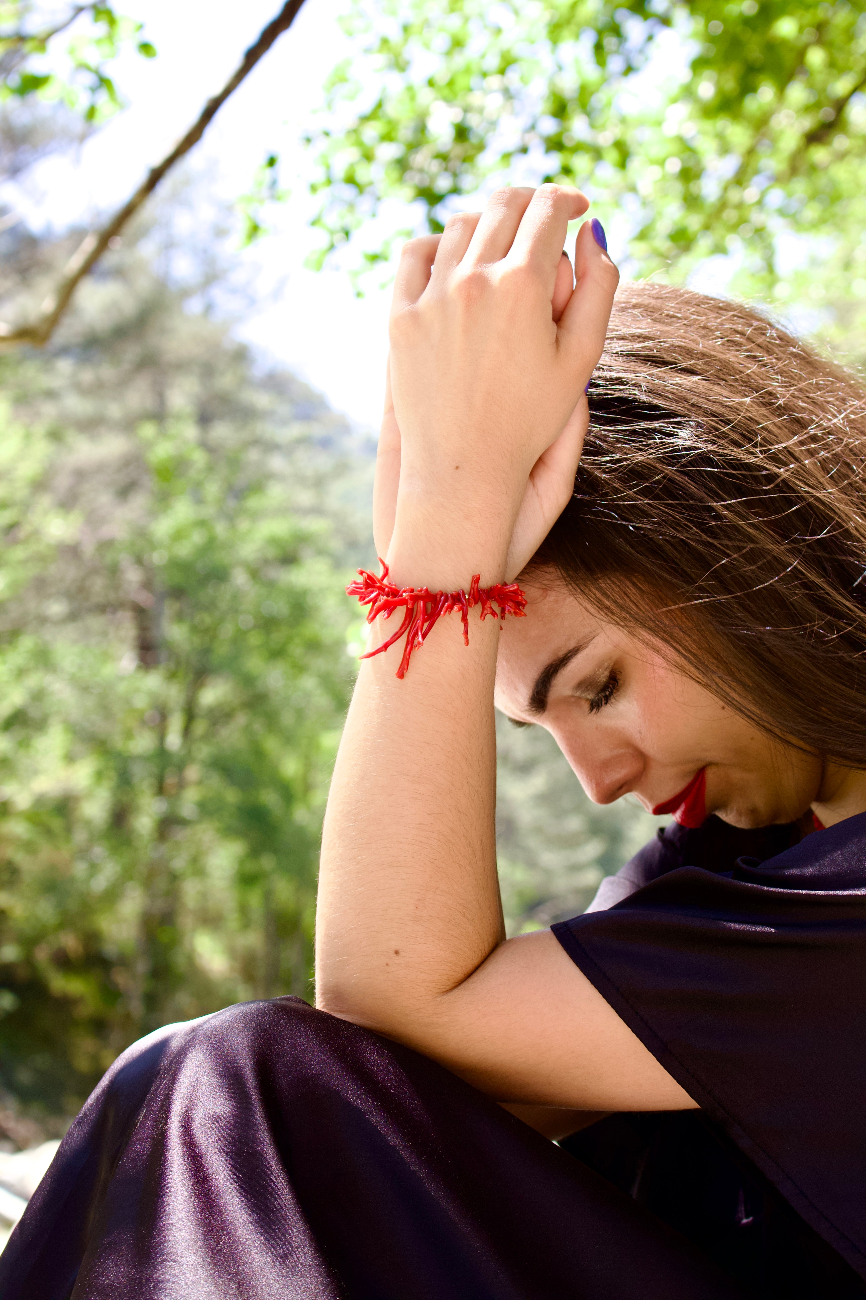 Bracelet « Maraviglia » en Corail or laminé 14k