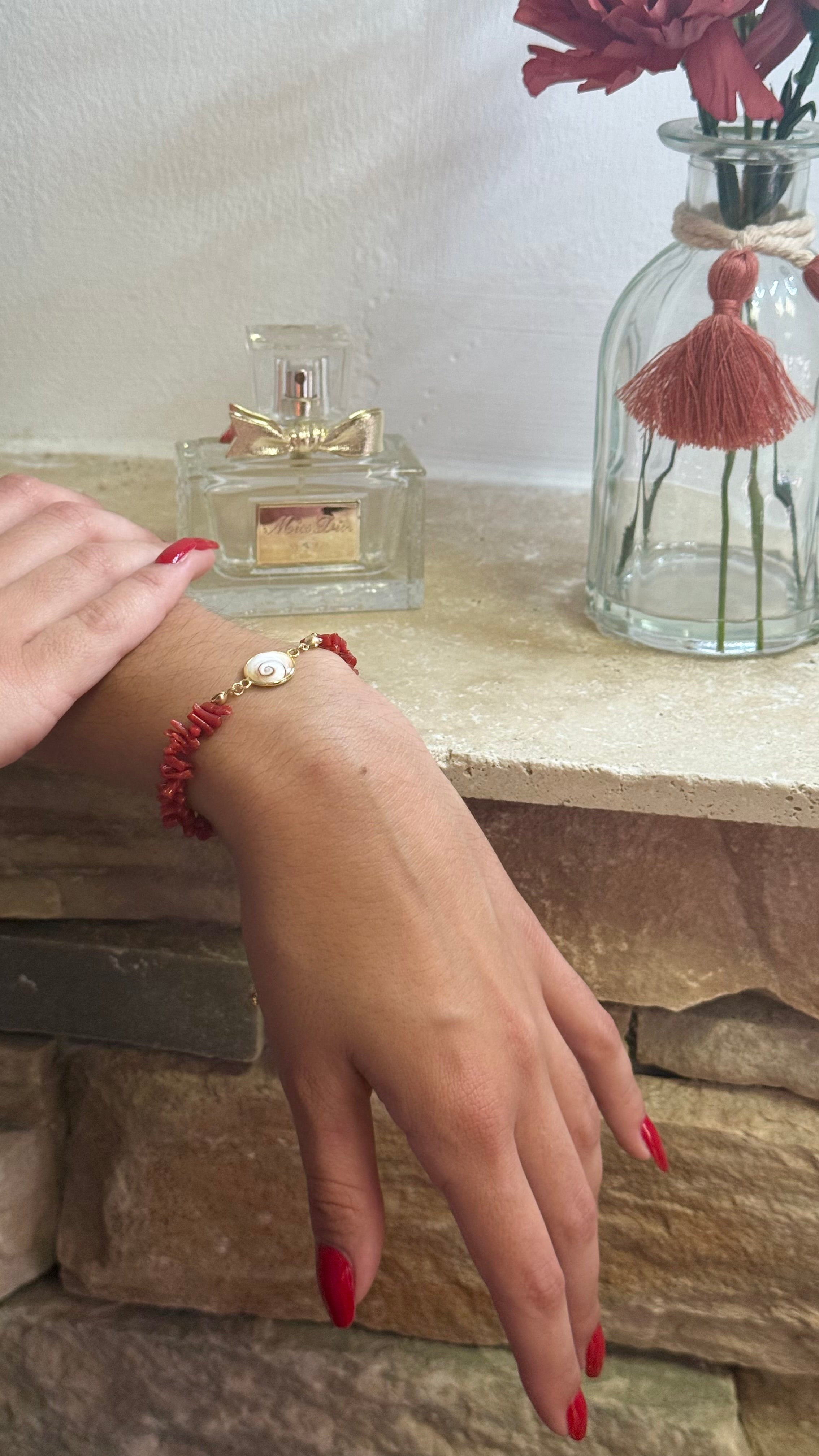 Bracelet « Santa-Lucia » Œil de Saint-Lucie et Corail de Bonifacio