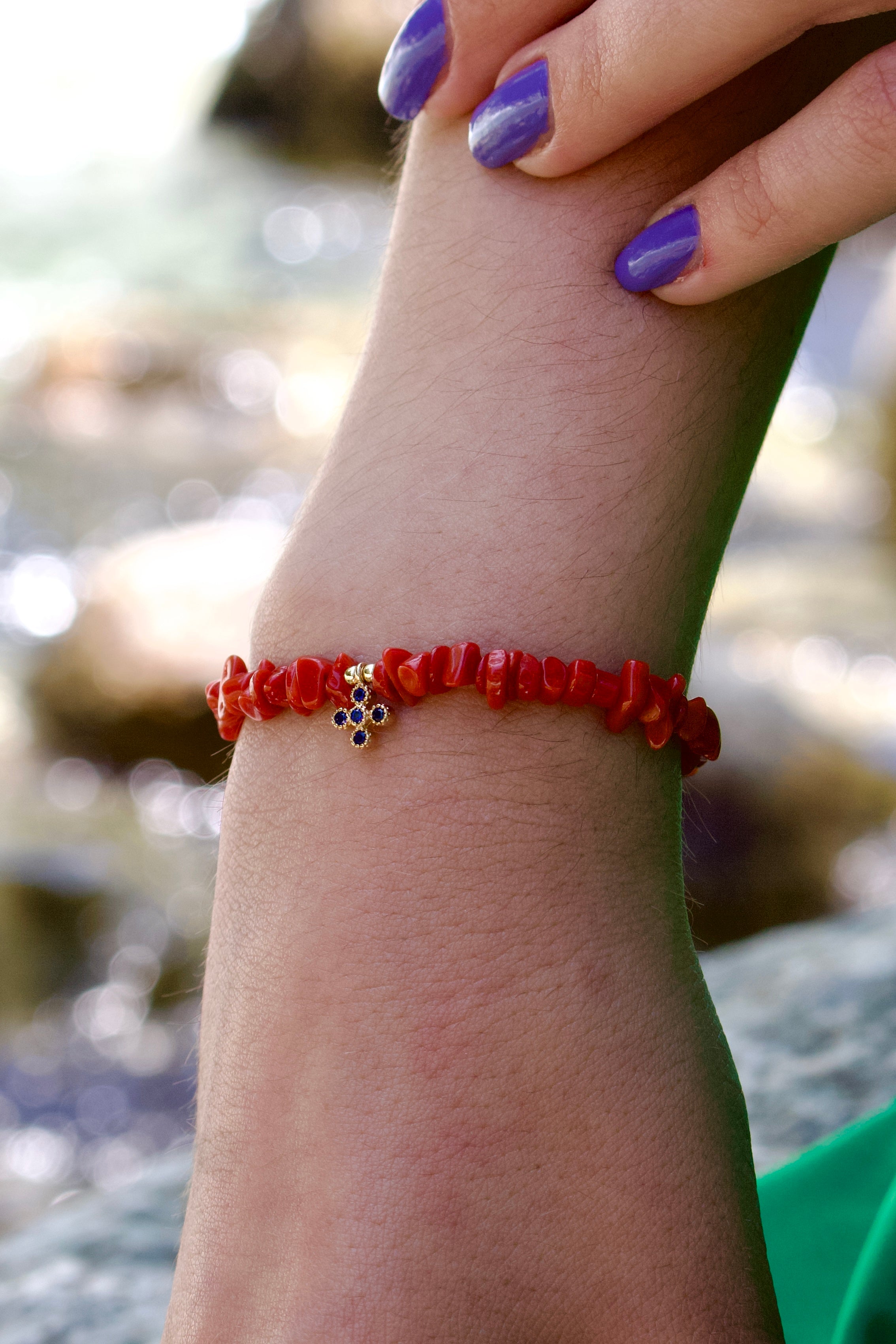 Bracelet "Stagnolu" en Corail Corse de Bonifacio