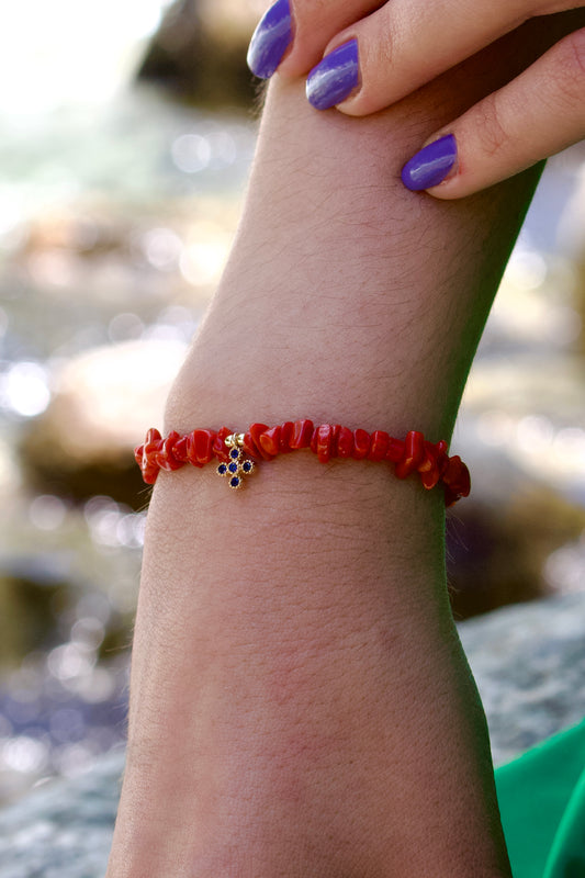 Bracelet "Stagnolu" en Corail Corse de Bonifacio