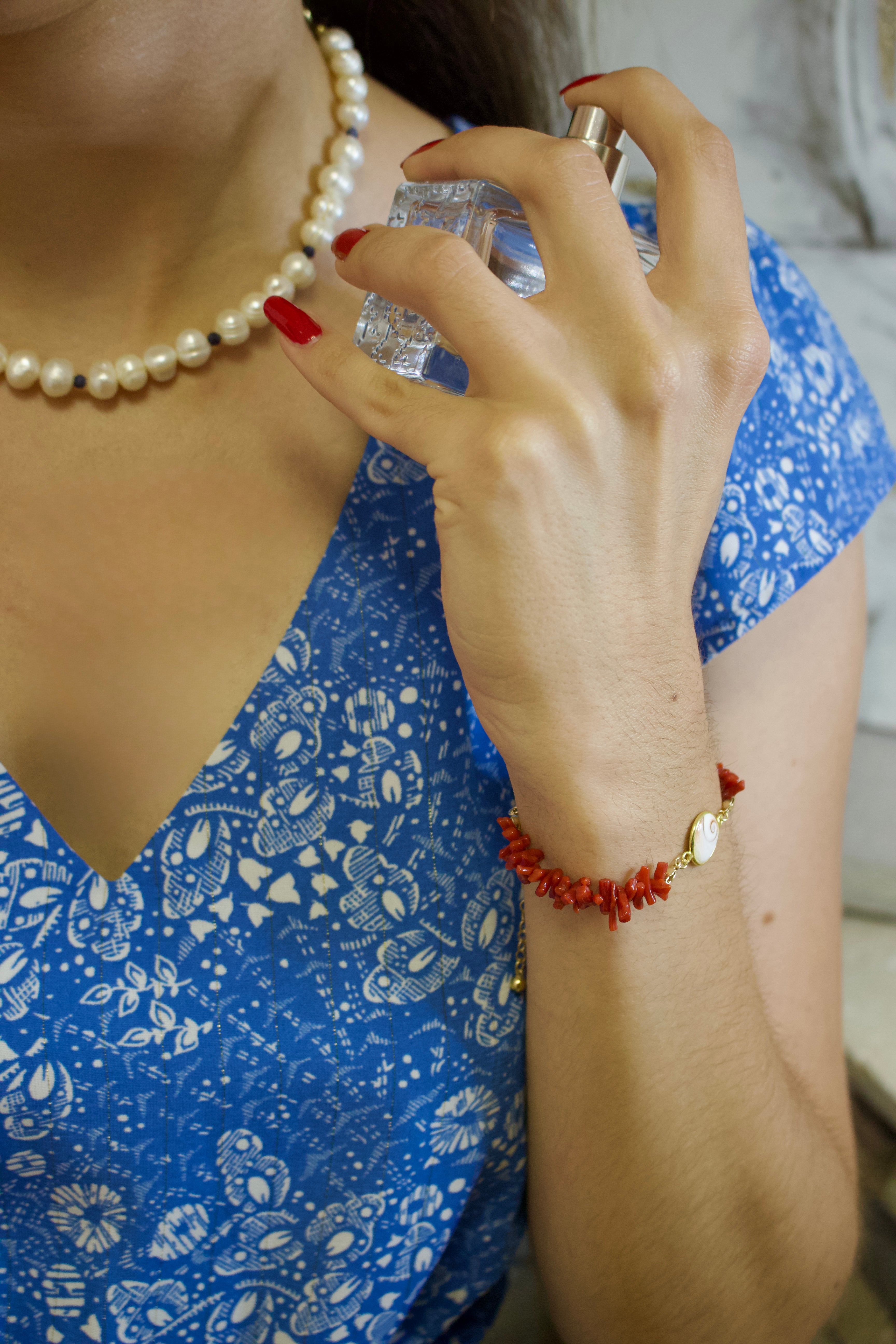 Bracelet « Santa-Lucia » Œil de Saint-Lucie et Corail de Bonifacio