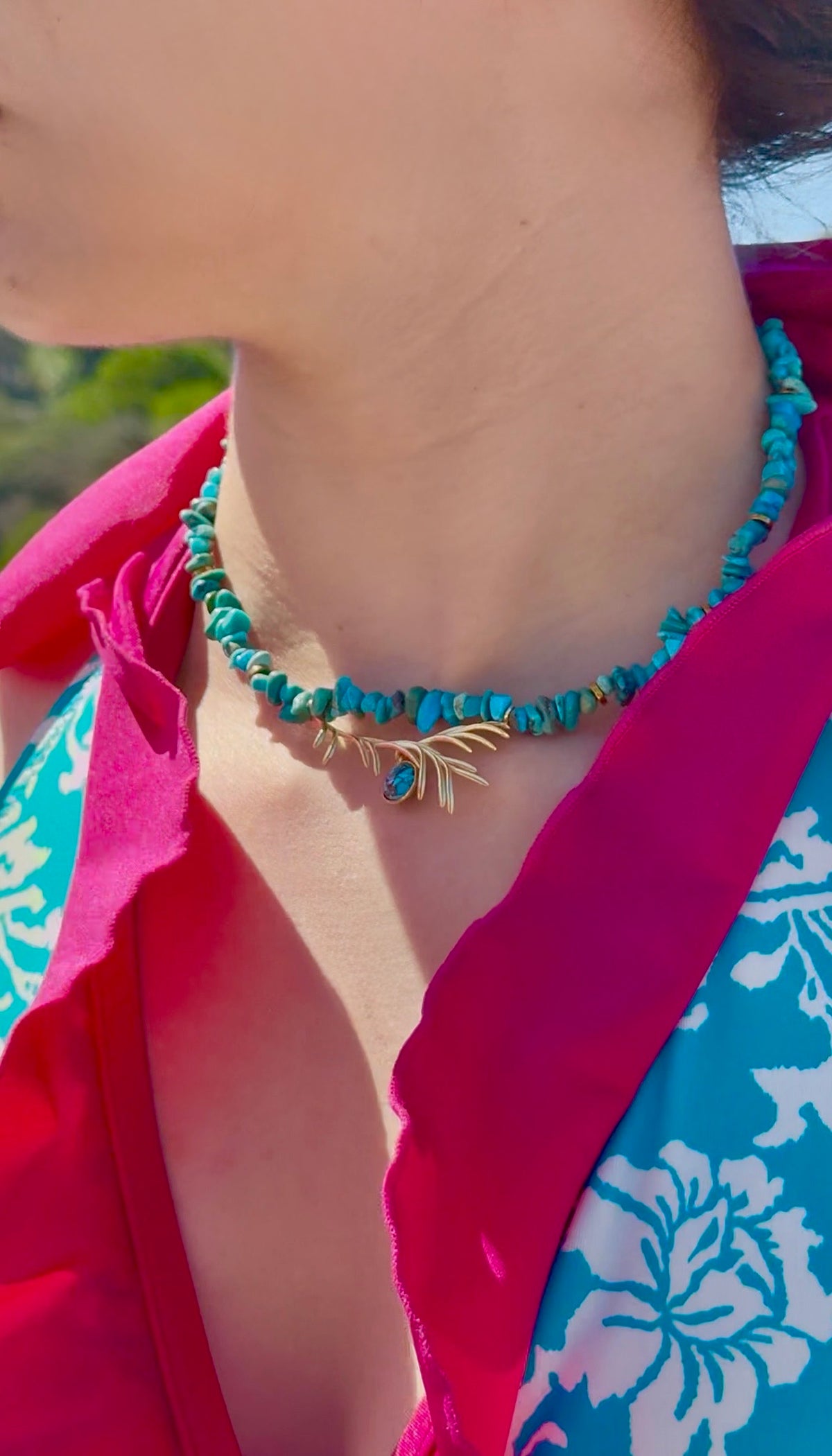 Collier « Diadème » Turquoise d’Arizona