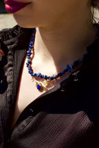 Collier « Diadème » en lapis-lazuli
