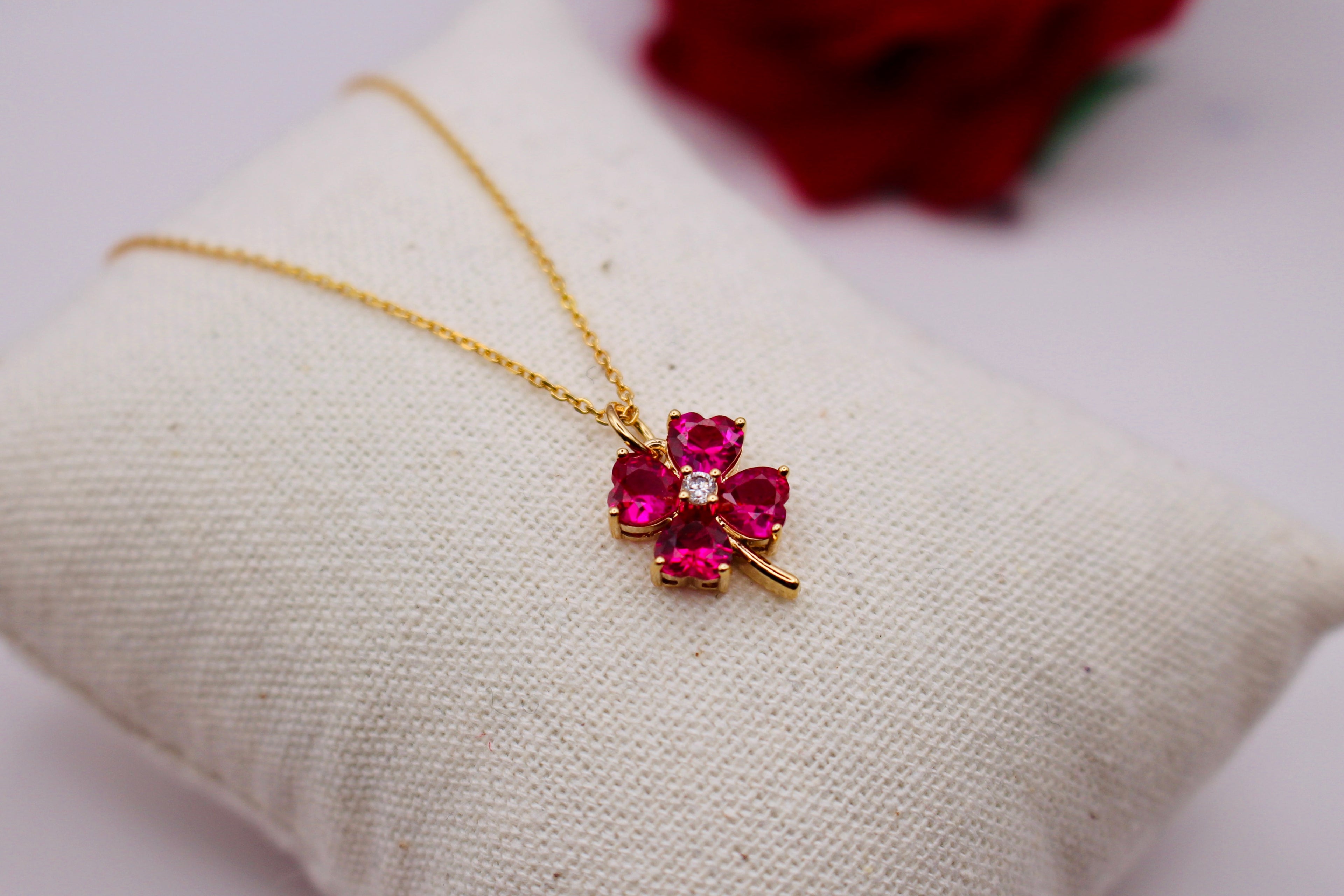 Collier Trèfle en Plaqué Or