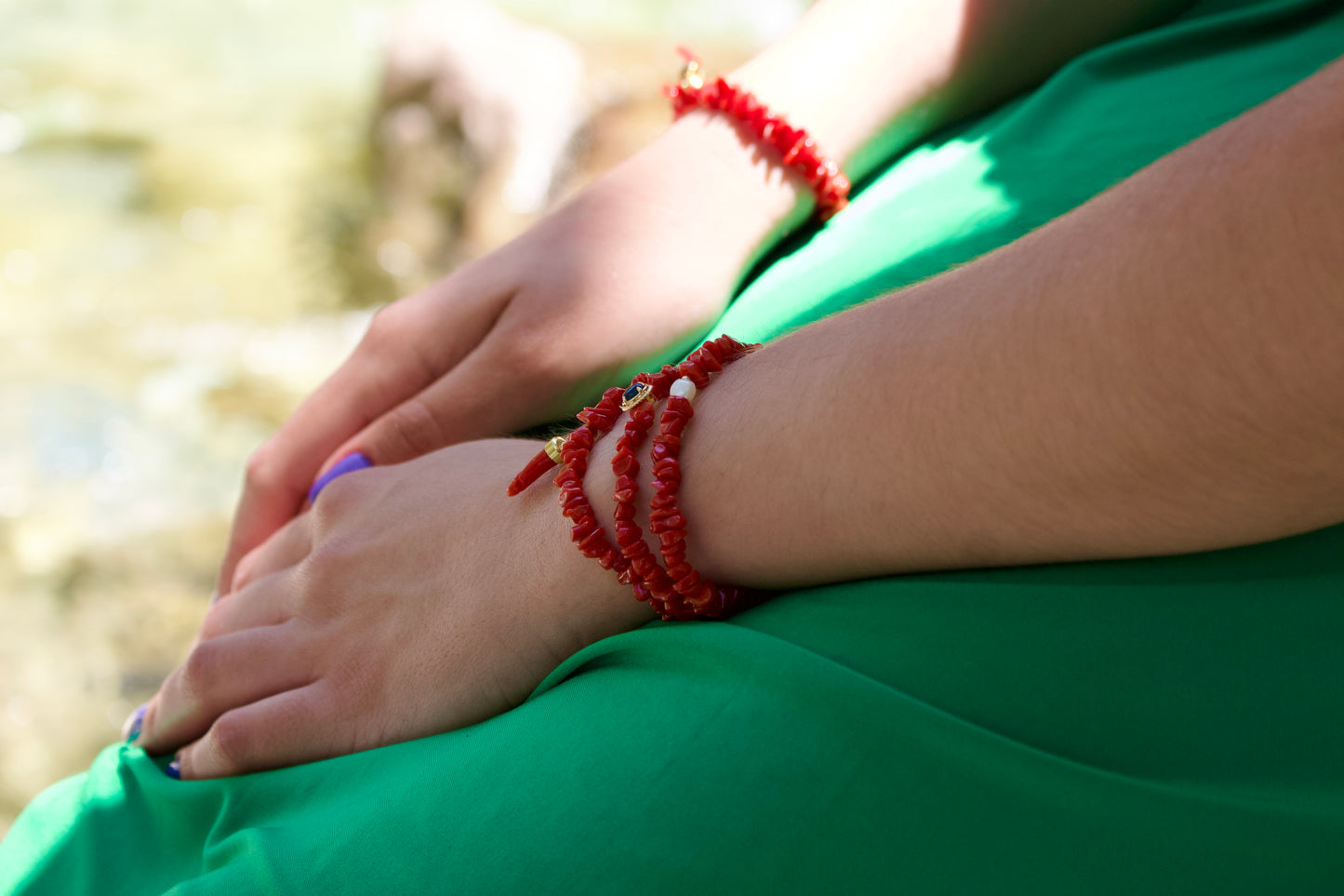 Bracelet "Palma" en Corail Corse de Bonifacio
