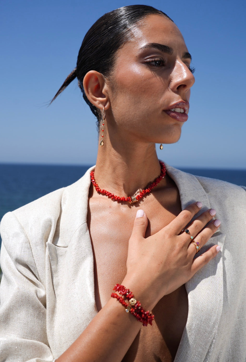 Bracelet « Oursin » Corail de Bonifacio