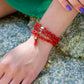 Bracelet « Palombaggia »corail Corse et perle de culture