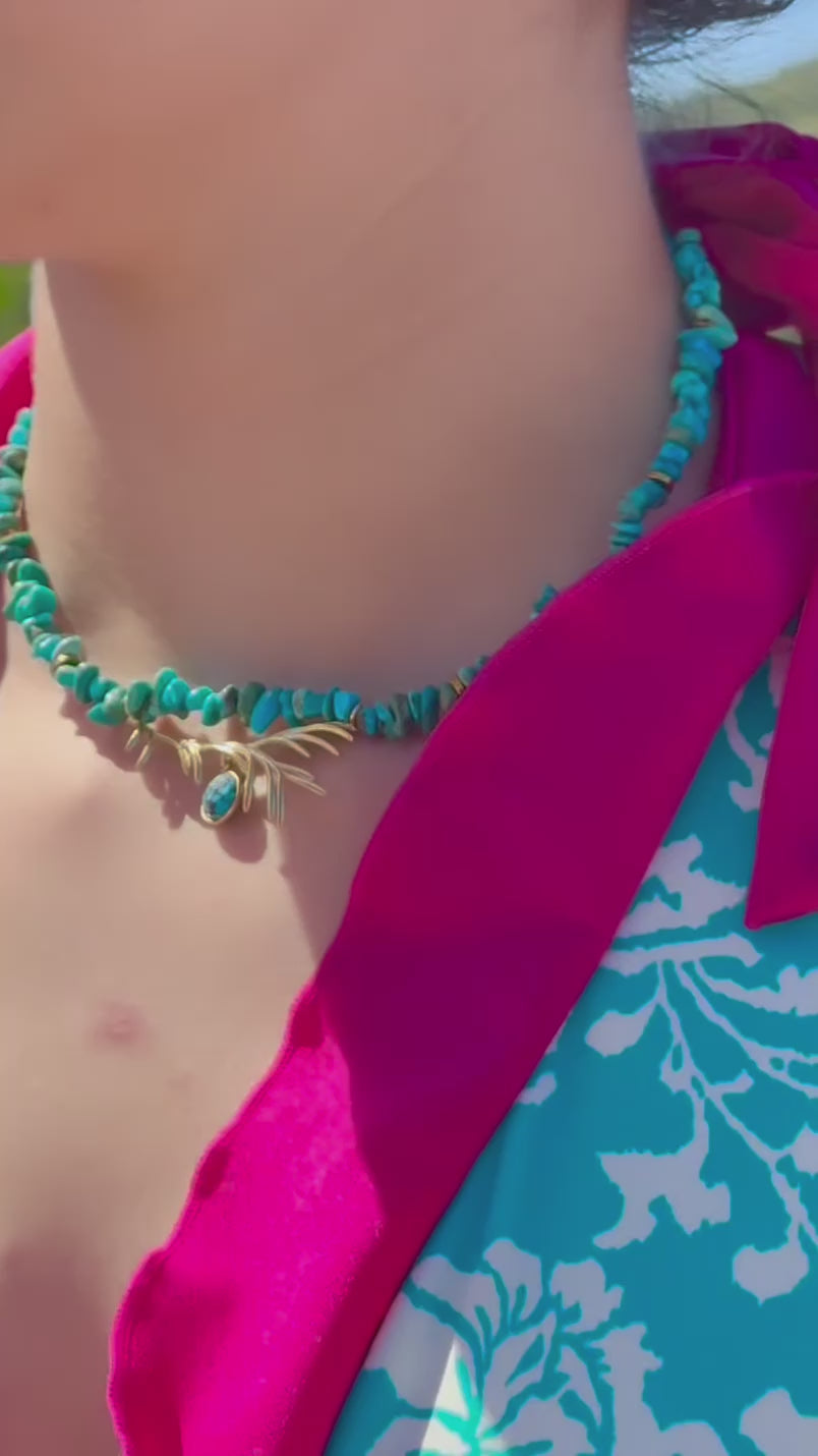 Collier « Diadème » Turquoise d’Arizona