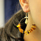 Boucles d'oreilles Cupidon en Ambre