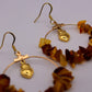 Boucles d'oreilles Cupidon en Ambre