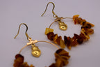 Boucles d'oreilles Cupidon en Ambre
