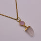 Collier Cristal de l'amour en Quartz Rose