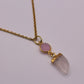 Collier Cristal de l'amour en Quartz Rose