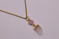 Collier Cristal de l'amour en Quartz Rose