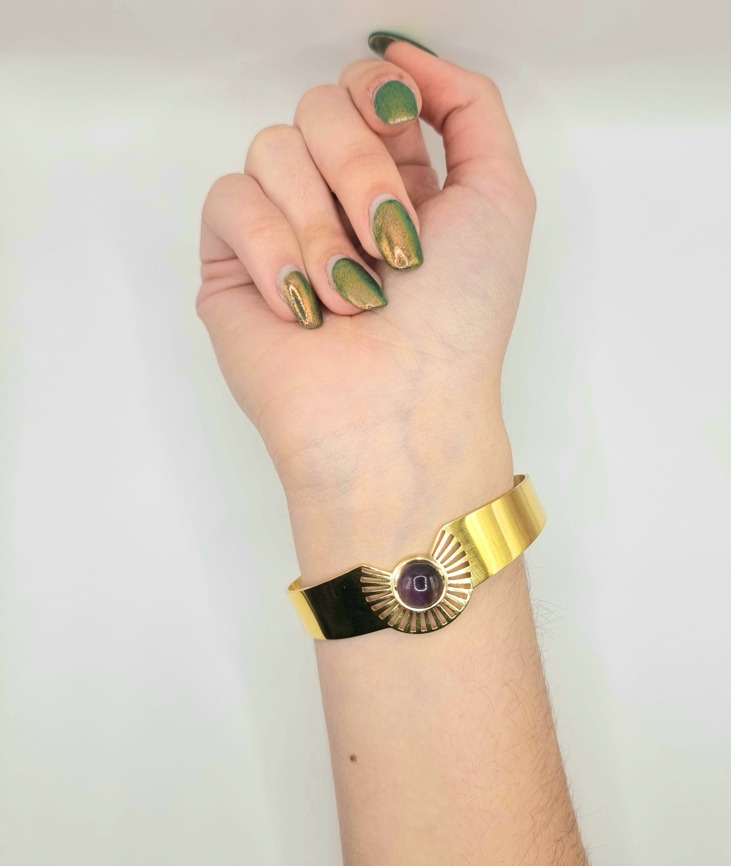 Jonc soleil en Agate Violette