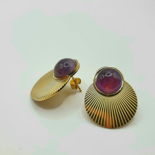 Boucles d'oreilles Délice en Agate violette