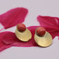 Boucles d'oreilles "Délice" en Agate saumon
