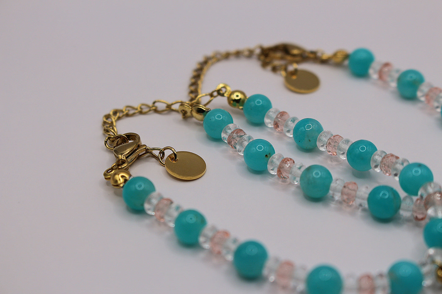 Bracelet coquillage en Amazonite