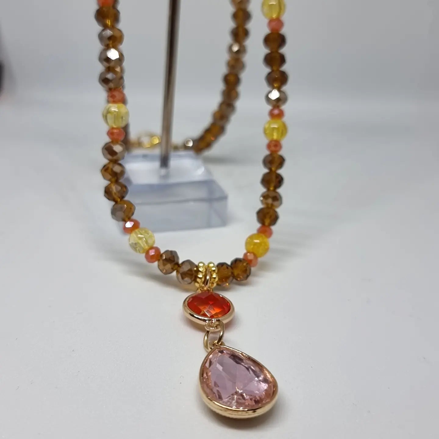 Collier feu, effet cristal - TOFAZZE