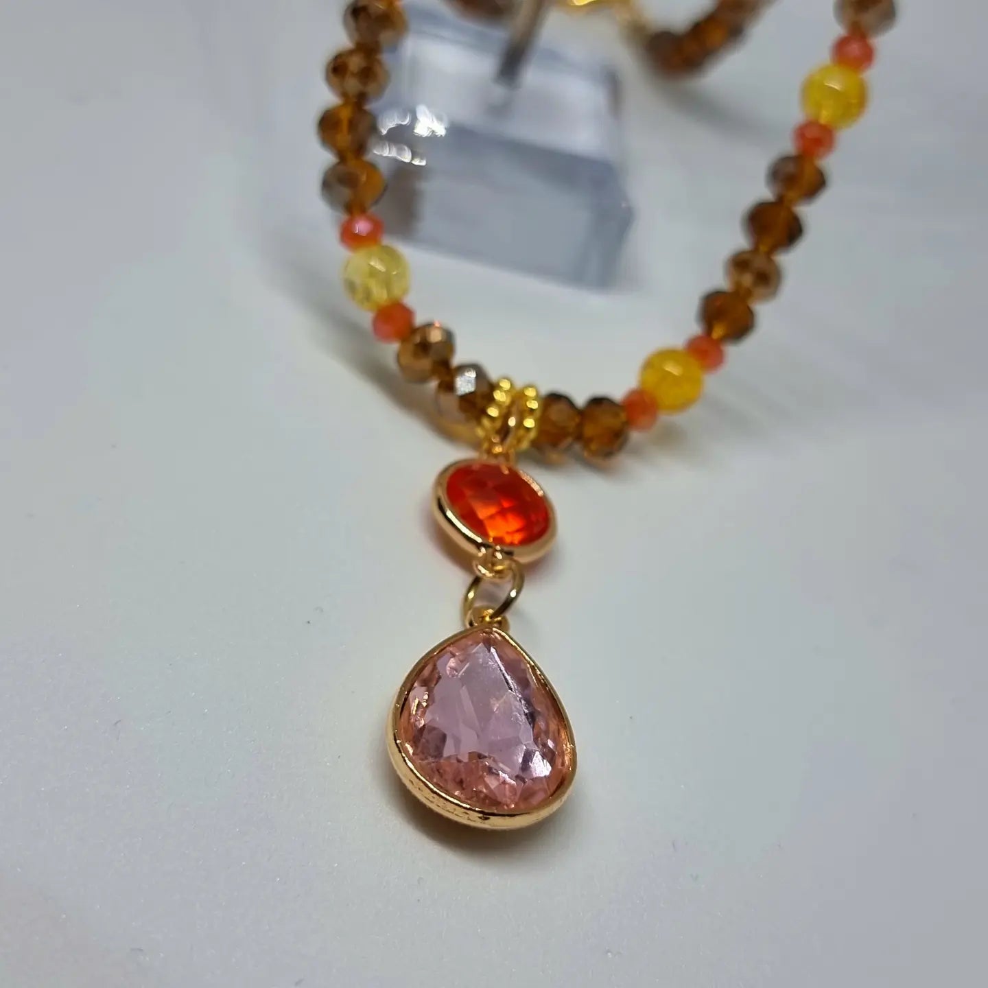Collier feu, effet cristal - TOFAZZE