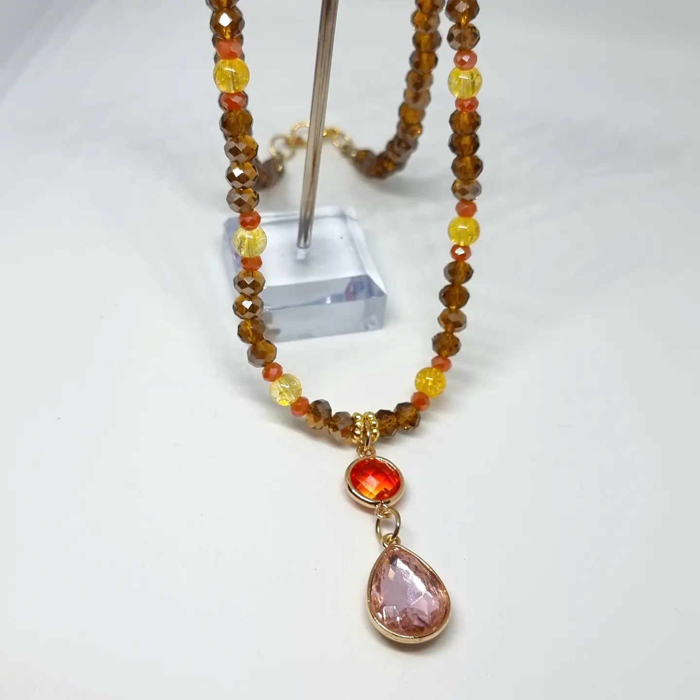 Collier feu, effet cristal - TOFAZZE