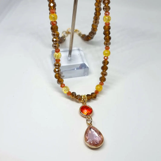 Collier feu, effet cristal - TOFAZZE