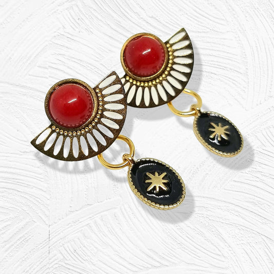 Boucles d'oreilles demi-lune,