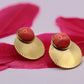 Boucles d'oreilles "Délice" en Agate saumon